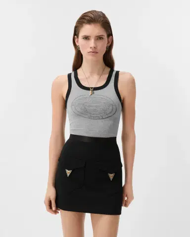 Versace Printed Cotton-Jersey Tank Top | Thumbnail 2