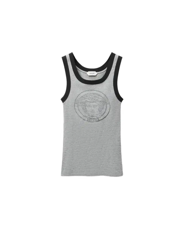 Versace Printed Cotton-Jersey Tank Top