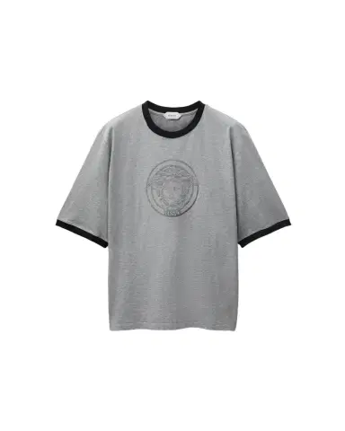 Versace Printed-Logo Cotton Jersey T-Shirt | Thumbnail 1