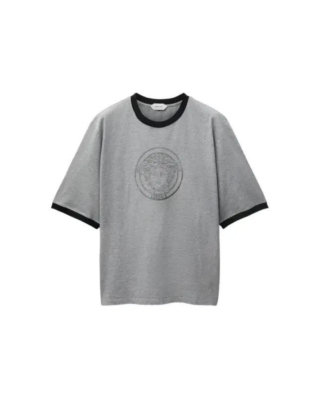 Versace Printed-Logo Cotton Jersey T-Shirt