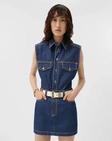 Versace Denim Mini Dress | Thumbnail 2 Versace Denim Mini Dress | Thumbnail 2