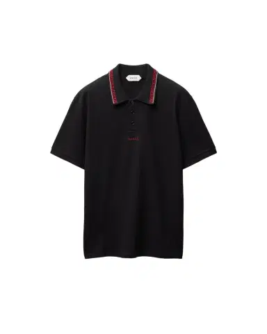 Versace Embroidered-Logo Cotton Piqué Polo | Thumbnail 1