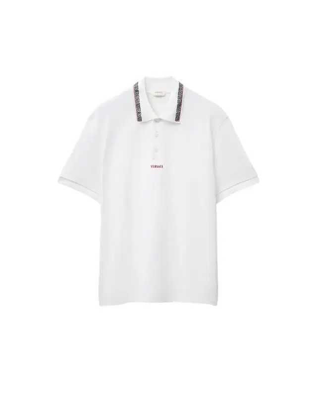 Versace Embroidered-Logo Cotton Piqué Polo
