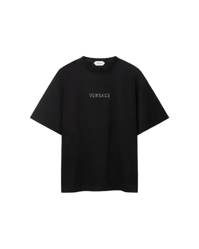 Versace Embroidered-Logo Cotton-Jersey Regular T-shirt