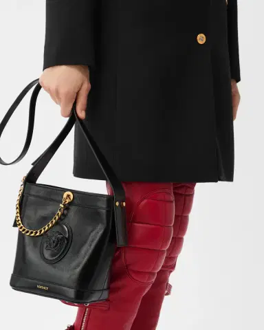 Versace Pivot Mini Leather Bucket Bag | Thumbnail 2 Versace Pivot Mini Leather Bucket Bag | Thumbnail 2