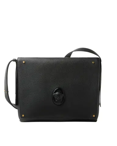 Versace Lou Large Leather Messenger Bag | Thumbnail 1 Versace Lou Large Leather Messenger Bag | Thumbnail 1