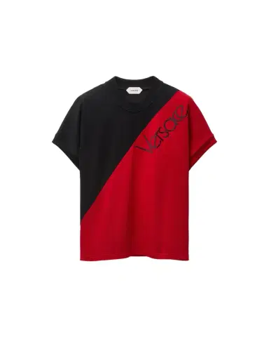 Versace Embroidered-Logo Stretch Cotton-Jersey Slim T-Shirt | Thumbnail 1