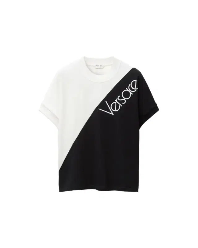 Versace Embroidered-Logo Stretch Cotton-Jersey Slim T-Shirt