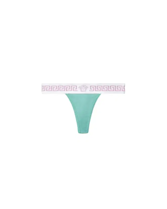 Versace Ribbed Cotton Thong