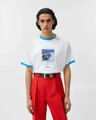 Versace Printed Cotton-Jersey Regular T-Shirt | Thumbnail 2 Versace Printed Cotton-Jersey Regular T-Shirt | Thumbnail 2