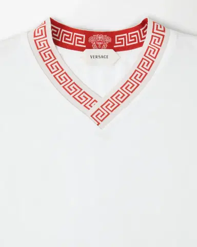 Versace Jacquard Stretch Cotton-Jersey Slim T-Shirt | Thumbnail 2 Versace Jacquard Stretch Cotton-Jersey Slim T-Shirt | Thumbnail 2