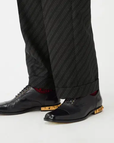 Versace Julio Embellished Leather Derby Shoes | Thumbnail 2 Versace Julio Embellished Leather Derby Shoes | Thumbnail 2