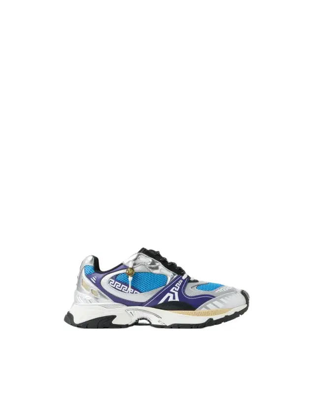 Versace Icaro Metallic Leather Sneakers