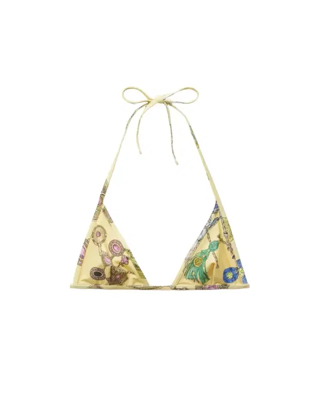 Versace Printed Bikini Top