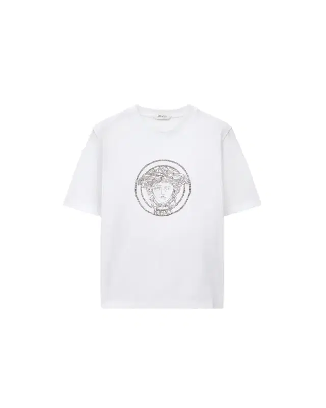 Versace Embroidered Cotton-Jersey T-Shirt