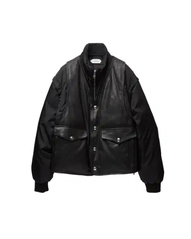 Versace Leather & Nylon Padded Blouson | Thumbnail 1