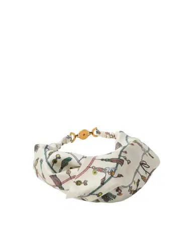 Versace Printed Silk Twill Headband | Thumbnail 1