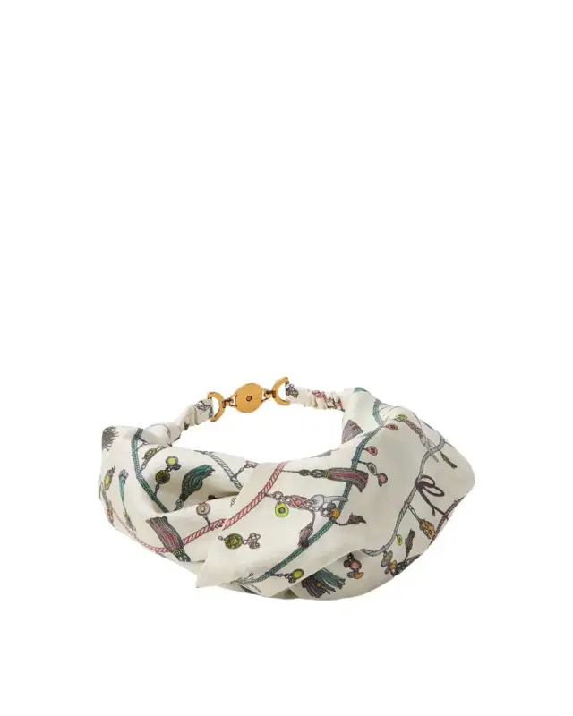 Versace Printed Silk Twill Headband