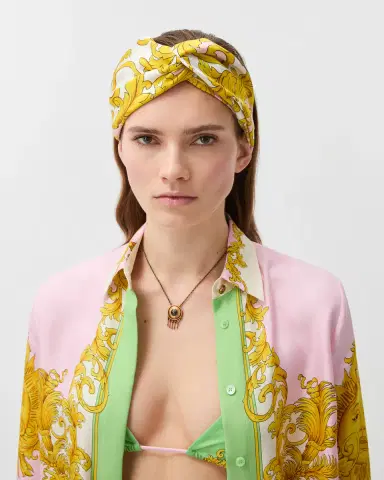 Versace Printed Silk Twill Headband | Thumbnail 2