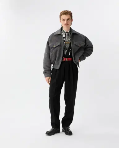 Versace Stretch Wool Tailored Pants | Thumbnail 2 Versace Stretch Wool Tailored Pants | Thumbnail 2