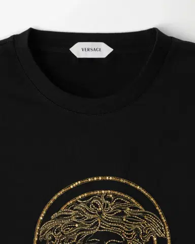 Versace Embroidered-Logo Cotton-Jersey Slim T-Shirt | Thumbnail 2