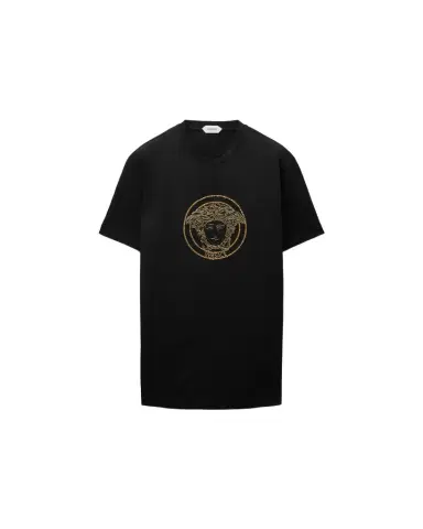 Versace Embroidered-Logo Cotton-Jersey Slim T-Shirt | Thumbnail 1