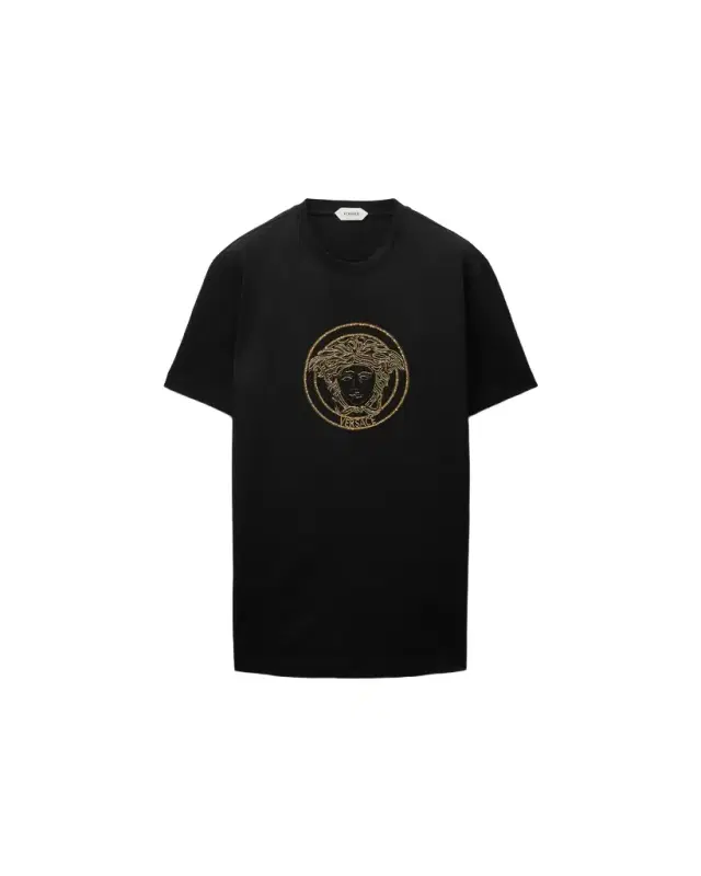 Versace Embroidered-Logo Cotton-Jersey Slim T-Shirt