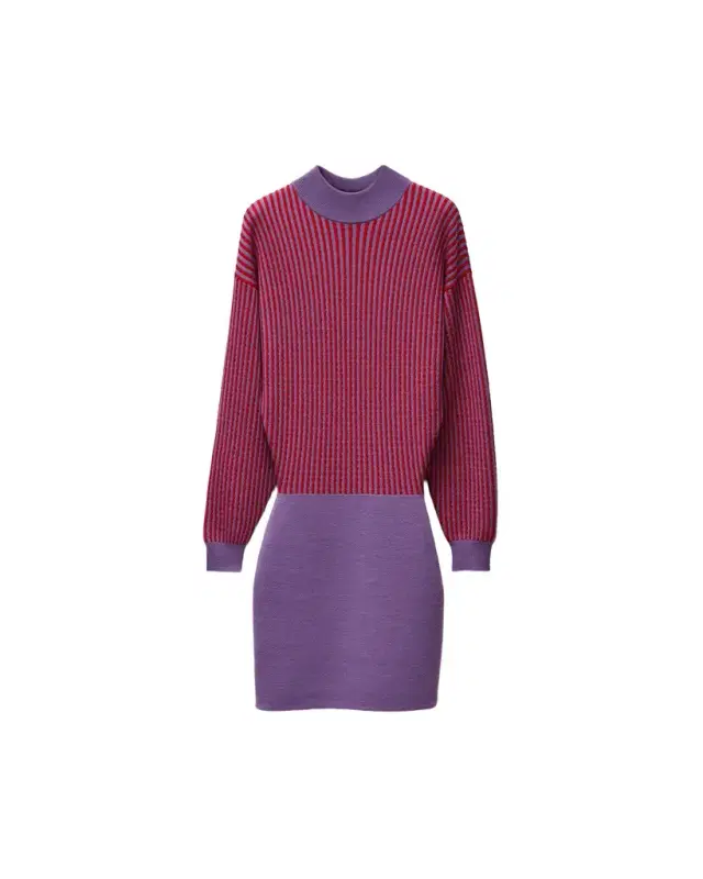 Versace Wool Micro Cable-Knit Mini Dress