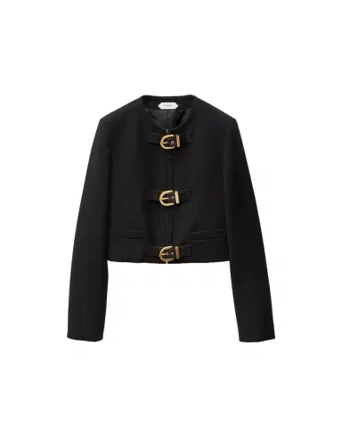 Versace Natté Wool Crop Jacket | Thumbnail 1
