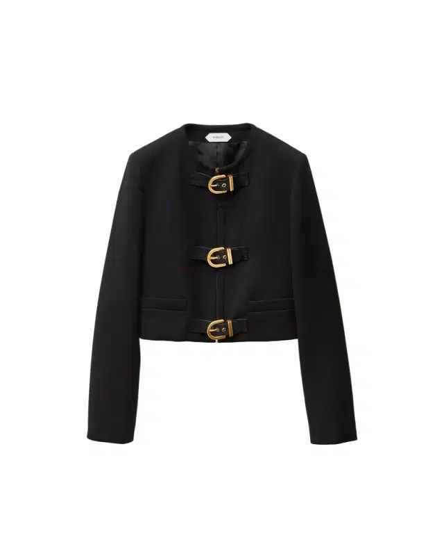 Versace Natté Wool Crop Jacket