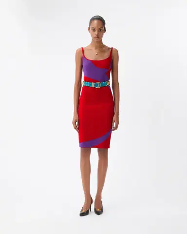 Versace Stretch Wool Knit Mini Dress | Thumbnail 2
