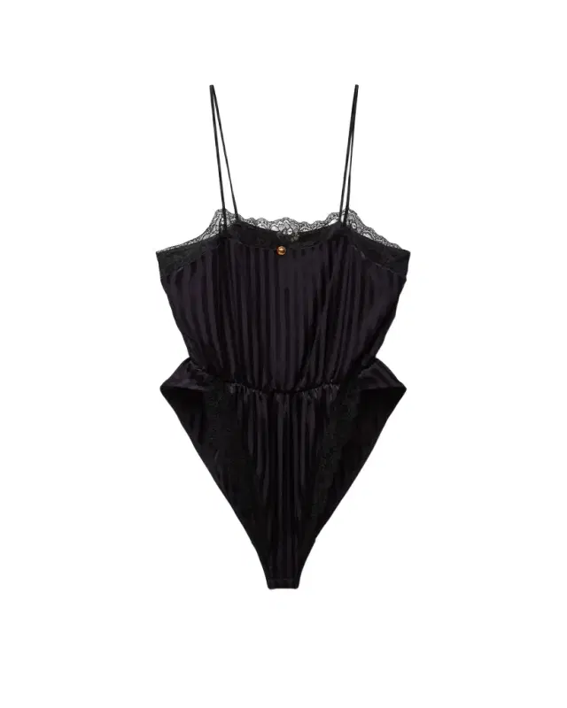 Versace Lace-Trim Jacquard Silk Body