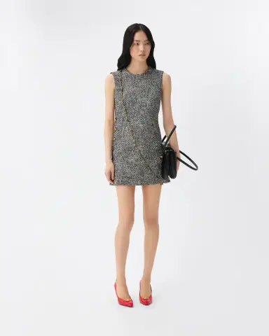 Versace Wool Bouclé Mini Dress | Thumbnail 2
