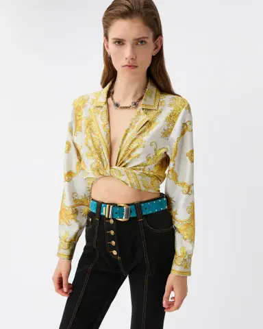 Versace Printed Silk Twill Shirt | Thumbnail 2