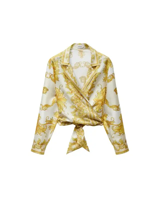 Versace Printed Silk Twill Shirt