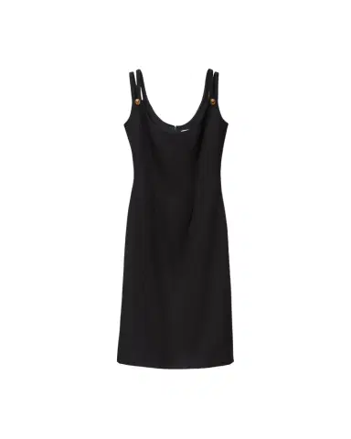Versace Wool Grain De Poudre Midi Dress | Thumbnail 1