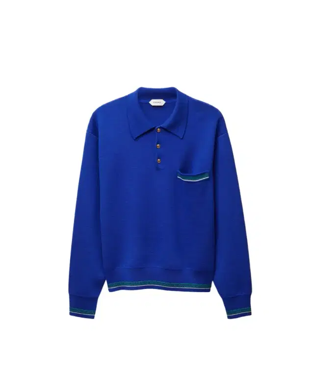 Versace Jacquard Wool Knit Polo Sweater