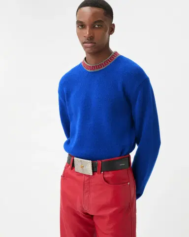 Versace Crewneck Wool & Cashmere Sweater | Thumbnail 2