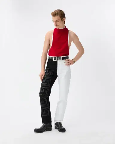 Versace Embroidered Straight Jeans | Thumbnail 2 Versace Embroidered Straight Jeans | Thumbnail 2