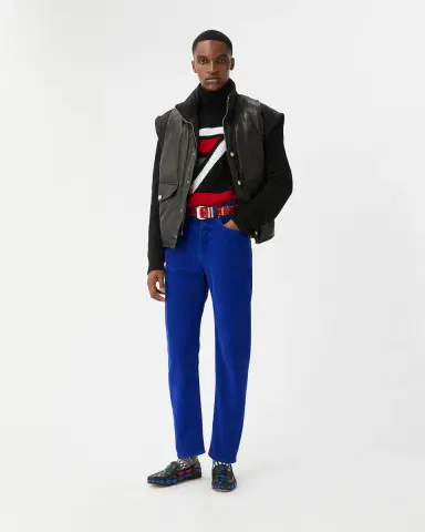 Versace Straight Corduroy Velvet Pants | Thumbnail 2 Versace Straight Corduroy Velvet Pants | Thumbnail 2