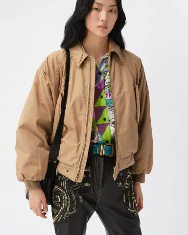 Versace Embroidered Cotton Gabardine Blouson | Thumbnail 2