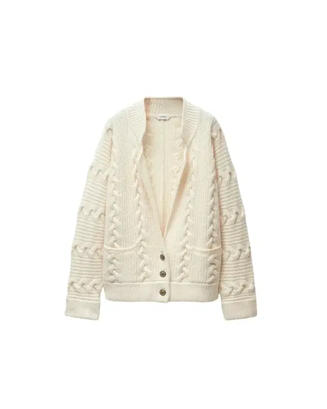 Versace Wool & Cashmere Cable-Knit Cardigan