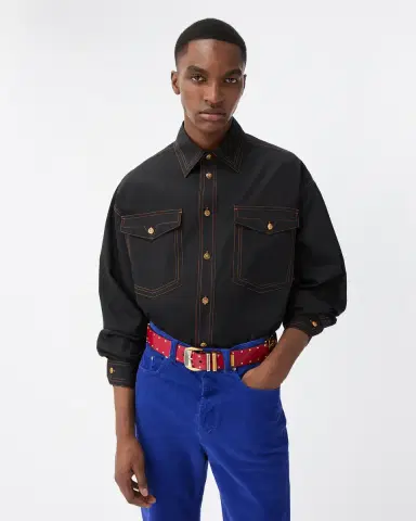 Versace Cotton Poplin Loose Shirt | Thumbnail 2 Versace Cotton Poplin Loose Shirt | Thumbnail 2