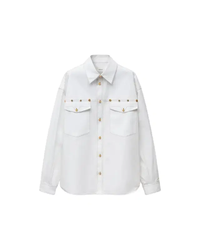 Versace Embroidered-Detail Cotton-Poplin Shirt