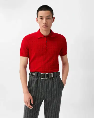 Versace Wool Knit Polo | Thumbnail 2 Versace Wool Knit Polo | Thumbnail 2