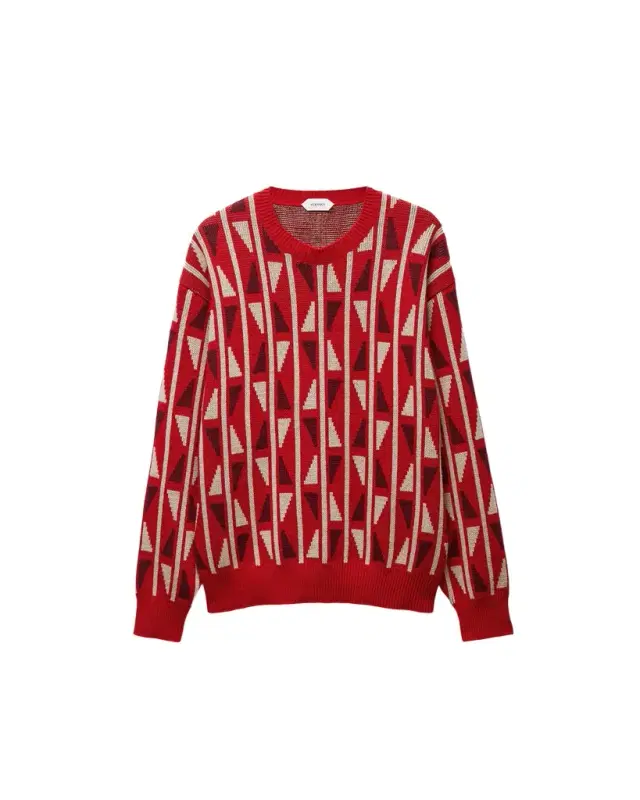 Versace Jacquard Wool & Cashmere Knit Sweater