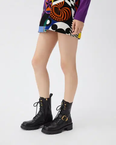 Versace Roxy Leather Boots 35 mm | Thumbnail 2 Versace Roxy Leather Boots 35 mm | Thumbnail 2