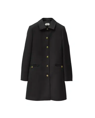 Versace Natté Wool Coat | Thumbnail 1 Versace Natté Wool Coat | Thumbnail 1