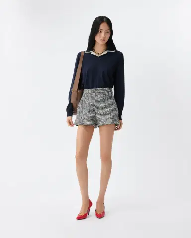 Versace Wool Bouclé Shorts | Thumbnail 2 Versace Wool Bouclé Shorts | Thumbnail 2