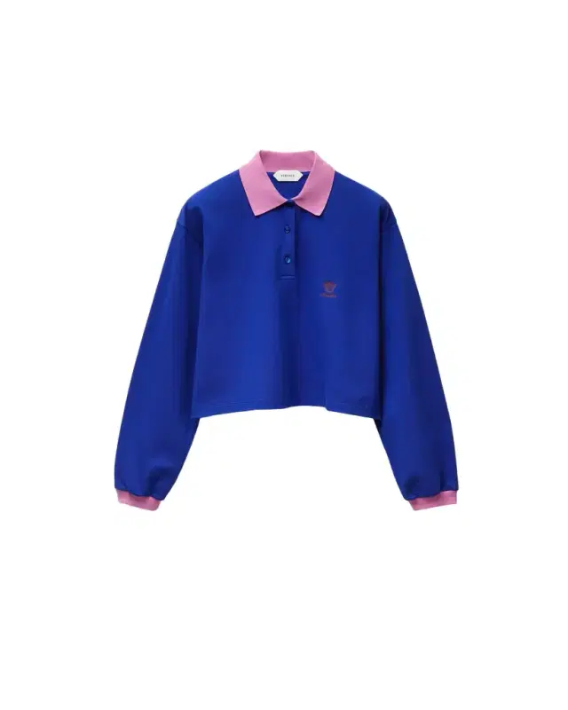 Versace Embroidered-Logo Cotton Piqué Long-Sleeved Polo